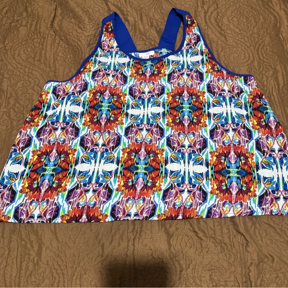 Colorful Abstract Print Top